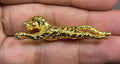 Tiger Puen Tak Amulet - Gun-Bullet Defying Sacred Amulet of Power and Protection by Luang Por Liab, Wat Na Wong Magical metal gold plated