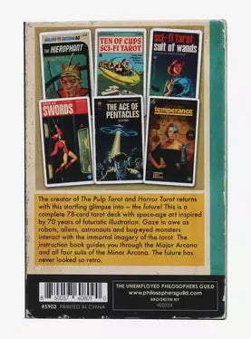 🚀 Todd Alcott's Sci-Fi Tarot Deck – 78 Cards Rider Waite Inspired Futuristic Space-Age Art Compact 10.3 x 6 cm Includes Divination Guidebook