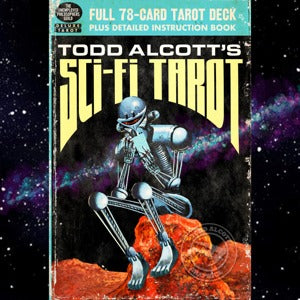 🚀 Todd Alcott's Sci-Fi Tarot Deck – 78 Cards Rider Waite Inspired Futuristic Space-Age Art Compact 10.3 x 6 cm Includes Divination Guidebook
