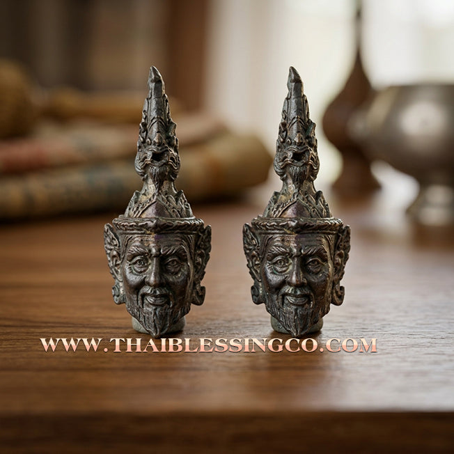 ✨ 🐍 Transcendent Wealth & Infinite Protection: The Sovereign Golden Naga Hermit (Ruesi Bhujong Nakaraj) Ancient Copper Alchemy Thai Amulet for Abundance, Success, and Spiritual Guardian Shield (Wat Khoke 2014 Edition) 🐍 ✨