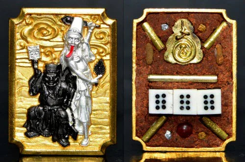 🔖 Celebrate New Beginnings – Dual Fate “Two Lands” Lucky Guard Token by Pa Than Phong, Wat Jang for Protection, Luck & Spiritual Balance