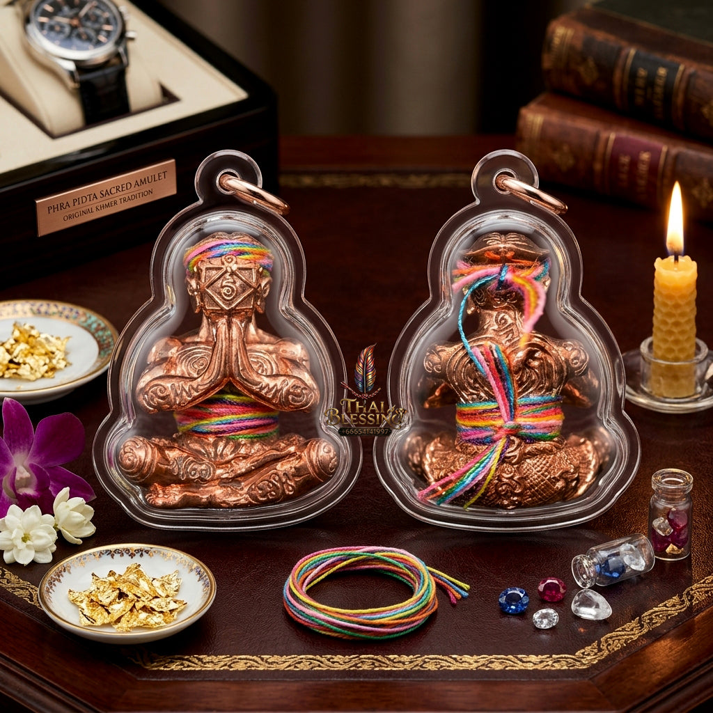 ✨ [Ultimate Seduction & Wealth] Sacred Hun Payon "Satur 5" (Saturday 5th) Polished Bronze Talisman – Master-Blessed by Luang Pu Nen Kaew, Wat Udom Phraisonthi (2024 Rare Edition)