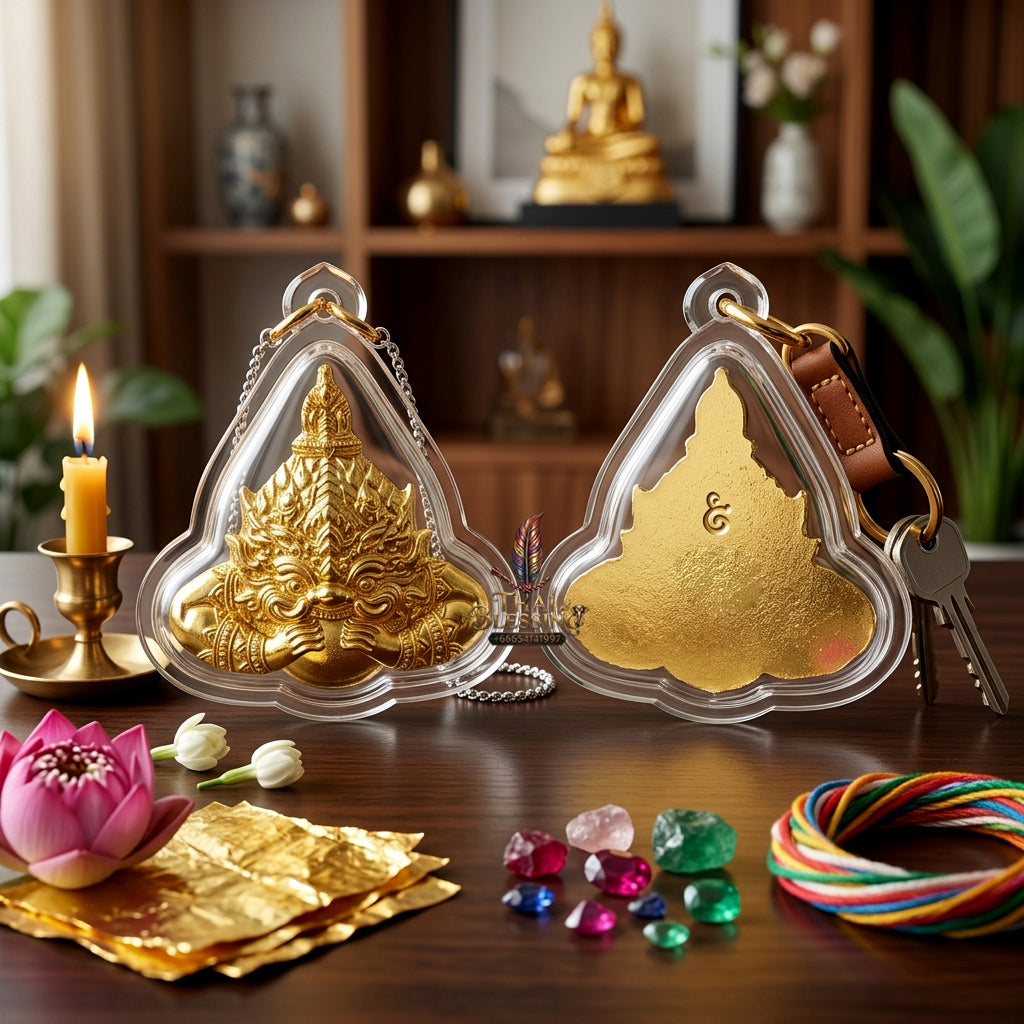 ✨ [Ultimate Wealth-Magnet] Sacred Phra Rahu "Asurin" (Titan of Fortune) Brass Talisman – Master-Blessed by Kruba Khamfan, Wat Kor Chok (2019 "Kod-Ruay" - Extremely Rich Edition)