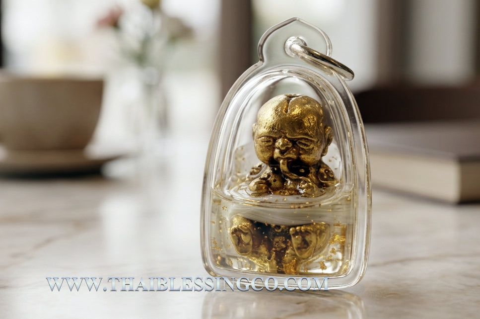 ✨ Ultra-Wealth Attraction Kumantong "Mahaprosperity" Suckling Wealth Edition: 2026 Sacred Oil Infused Spirit Child for Infinite Abundance and Business Success by Kruba Baeng, Wat Ban Tanot (Limited Collector’s Edition)