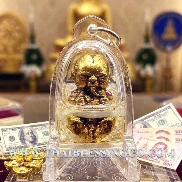 ✨ Ultra-Wealth Attraction Kumantong "Mahaprosperity" Suckling Wealth Edition: 2026 Sacred Oil Infused Spirit Child for Infinite Abundance and Business Success by Kruba Baeng, Wat Ban Tanot (Limited Collector’s Edition)