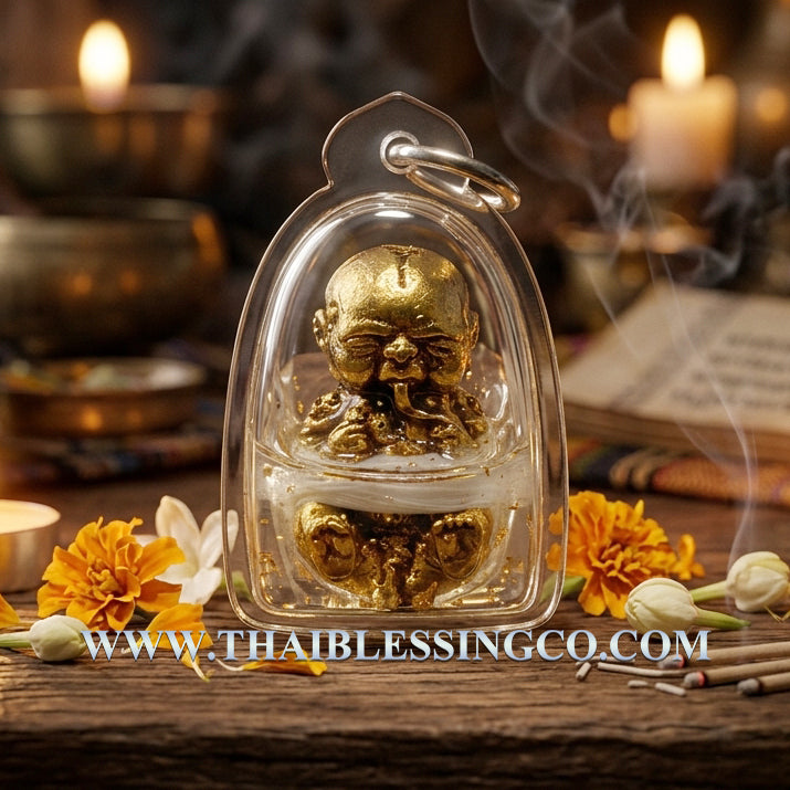 ✨ Ultra-Wealth Attraction Kumantong "Mahaprosperity" Suckling Wealth Edition: 2026 Sacred Oil Infused Spirit Child for Infinite Abundance and Business Success by Kruba Baeng, Wat Ban Tanot (Limited Collector’s Edition)