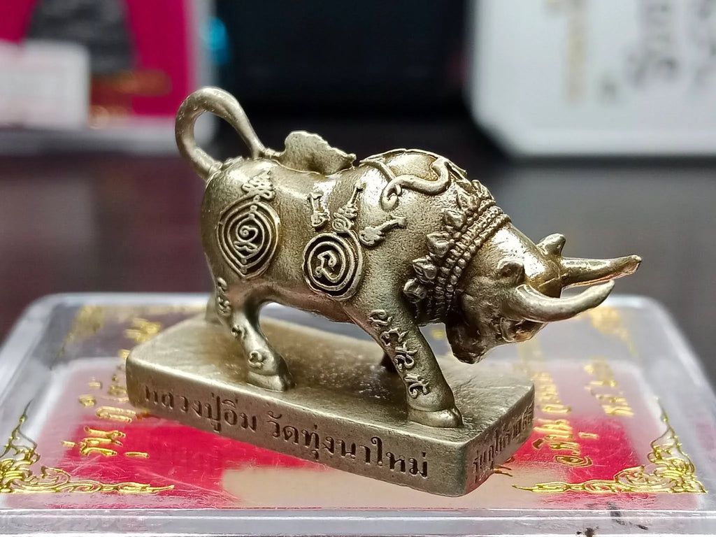 🌟 Unlock Ultimate Wealth, Luck & Success with Wua Thanu "Ku Hai Ruay" Prosperity Bull Amulet