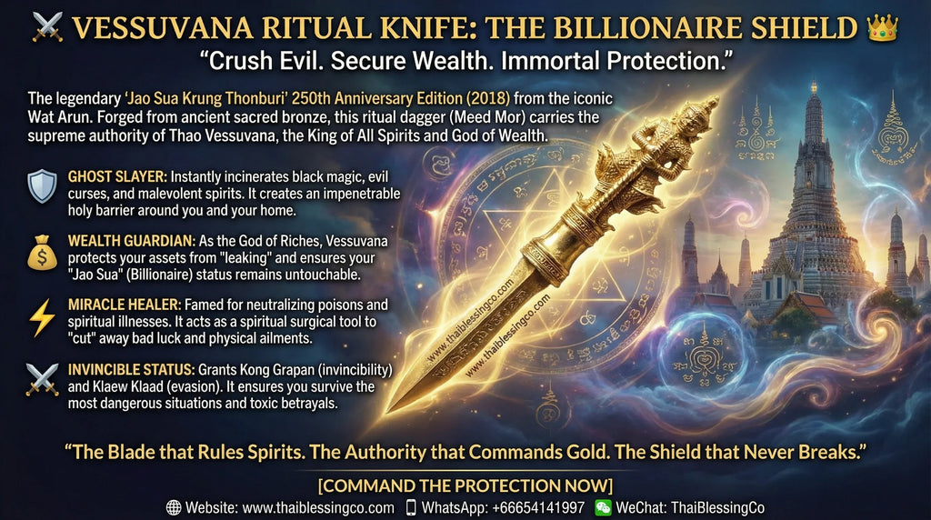 ⚔️ VESSUVANA RITUAL KNIFE: THE BILLIONAIRE SHIELD 👑 Legendary Protection, Imperial Wealth: Command Your Destiny with the Bicentennial Sentinel of Wat Arun
