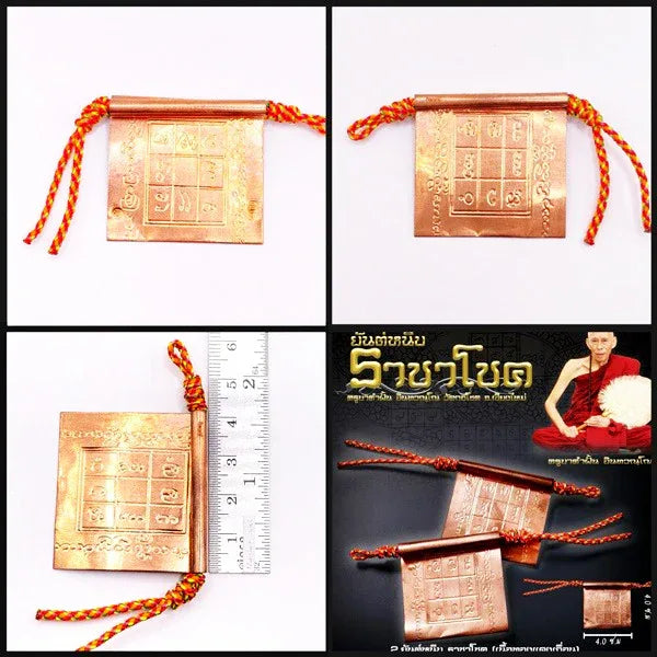 🍀Yan Neep Clip In Your Fortune – “Racha Chok” Raw Copper Clamp Yantra for Everyday Luck, Sales Flow & Prosperity Mindset