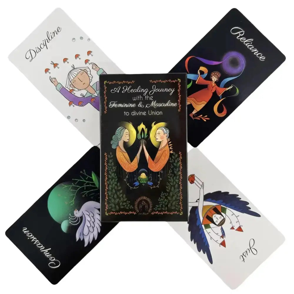 🌈 A Healing Journey with the Feminine and Masculine to Divine Union Tarot Deck Oracle – 88 Cards for Spiritual Balance and Insight