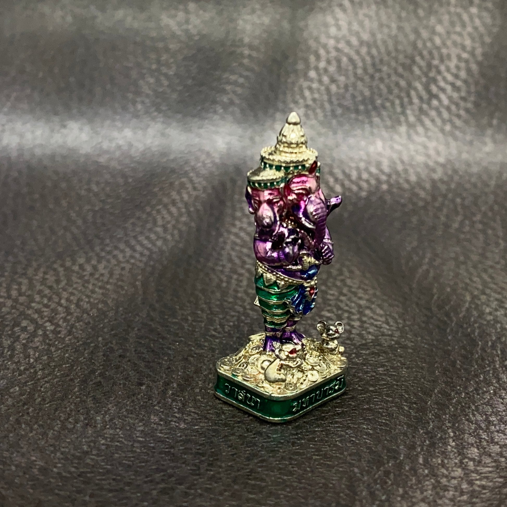 Ganesha 3-Headed Amulet – Maha Baramee Edition by Luang Pho Phat, Wat Huai Duan