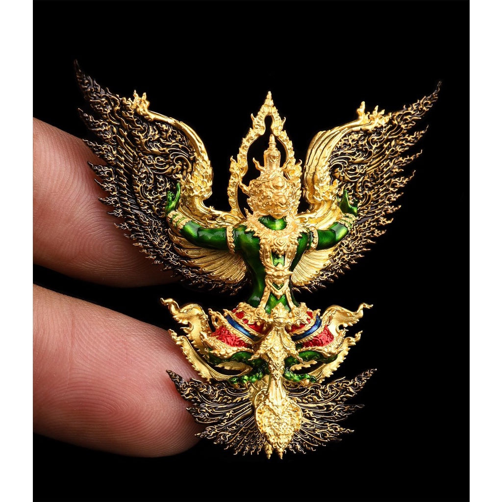 Garuda Phaya Krut Vayu Setth Sacred Amulet – Thai Divine Coin for Wealth, Protection & Power