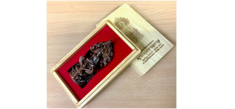 🐍 Phra Nak Prok "Phuttha Nuphap" Statue: 3-Inch Car Altar Size – Wild Copper (Maha Chanuan) – Ultimate Protection & Saturday Buddha