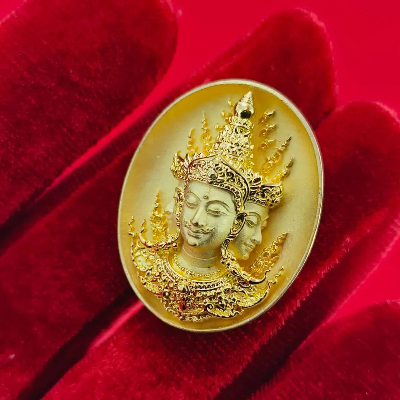 Sacred Phra Phrom Amulet - Phon Phrom Likhit Edition for Prosperity and Protection