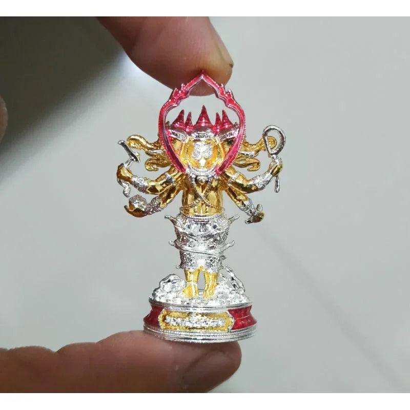 🪙 Ganesha “Five‑Headed Supreme Victory” – Pancha‑Mukha 4‑Arm Success & Obstacle‑Clearing Amulet by Phra Ajarn Liang, Wat Chom Kets, Ayutthaya