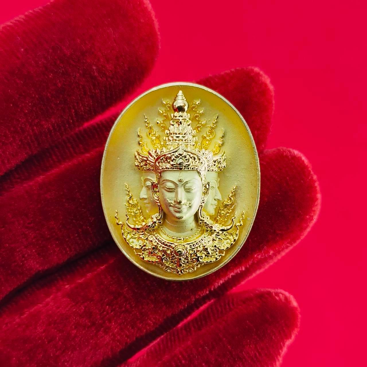 Sacred Phra Phrom Amulet - Phon Phrom Likhit Edition for Prosperity and Protection