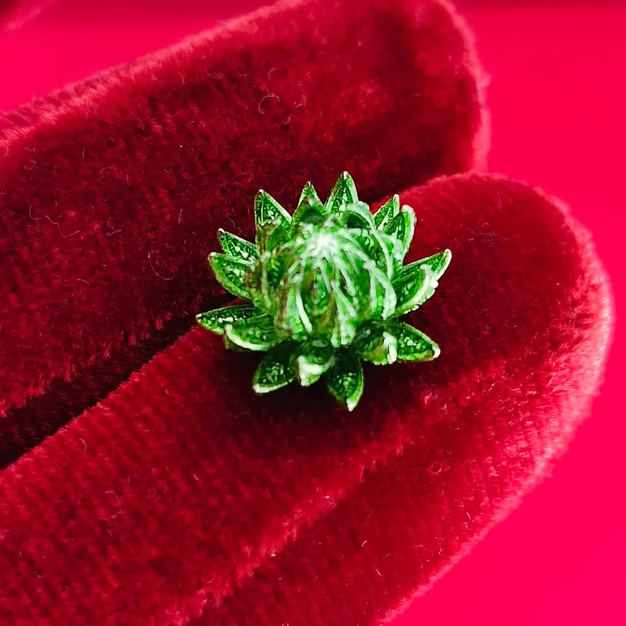 Sacred Pikul Flower Amulet in Green Bronze for Prosperity and Blessings