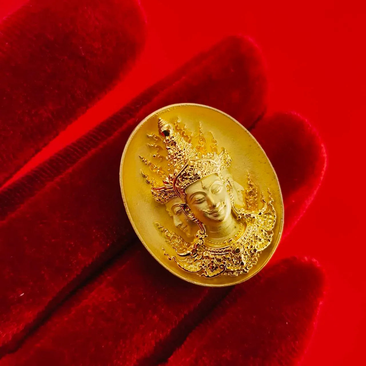 Sacred Phra Phrom Amulet - Phon Phrom Likhit Edition for Prosperity and Protection