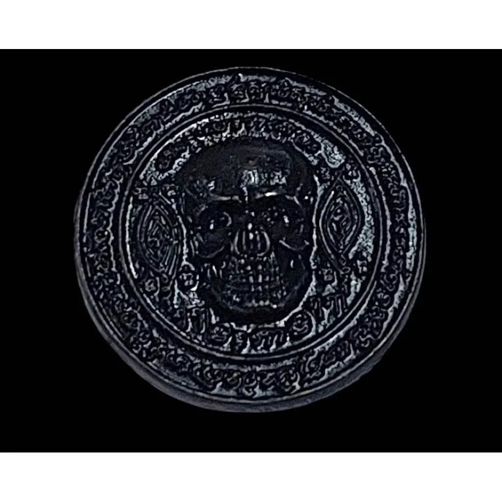 Ajahn Phanuthap Blessed Coin - Authentic Thai Amulet Whispering Spirit Coin รมดำ