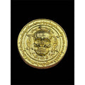 Ajahn Phanuthap Blessed Coin - Authentic Thai Amulet Whispering Spirit Coin ชุบทอง