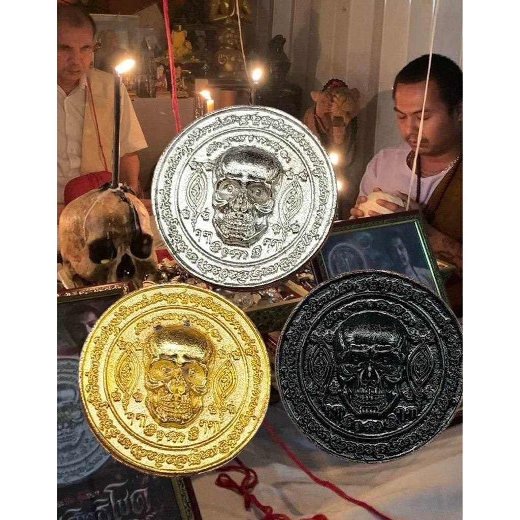 Ajahn Phanuthap Blessed Coin - Authentic Thai Amulet Whispering Spirit Coin