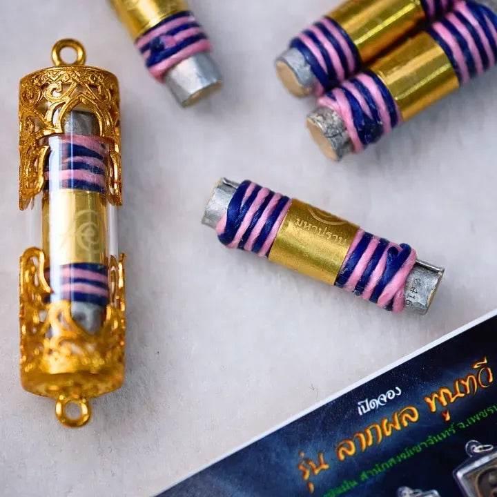 Protective Amulet Takrut Maha Prap by Luang Pu Maen for Reversal of Misfortune, Wealth Attraction & Protection - Authentic from Wat Khao Chan