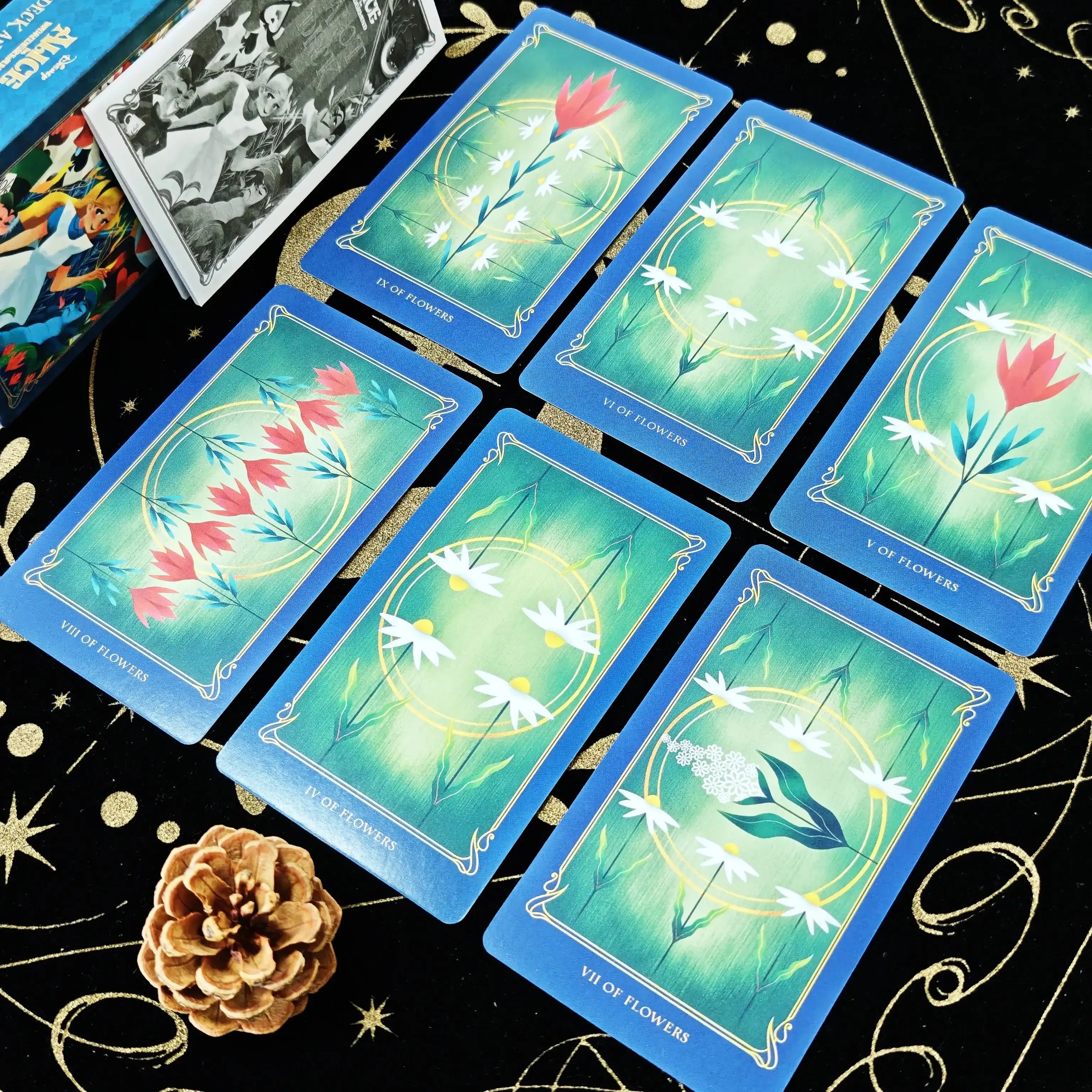 🐇 Alice In Wonderland Tarot Deck – 78 Cards English Tarot for Divination, Board Games, and Family Entertainment, 12x7cm