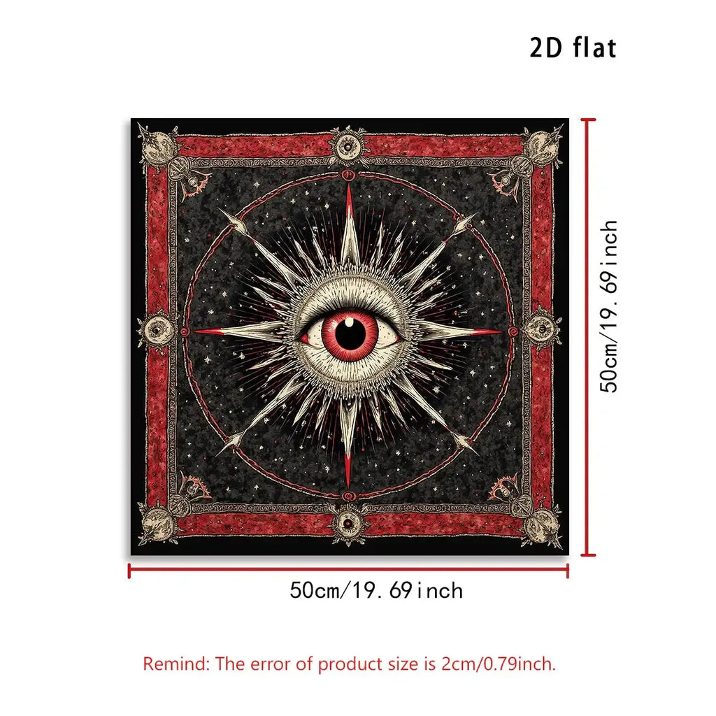 👁️All-seeing Eye Tarot Altar Cloth – Celestial Starry Sky Divination Table Cover for Sacred Tarot Spreads and Witchy Home Decor