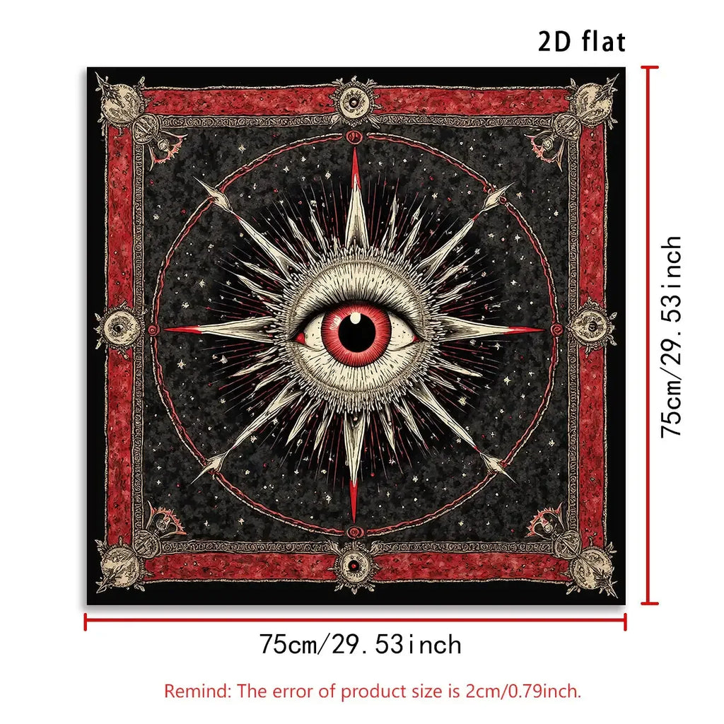 👁️All-seeing Eye Tarot Altar Cloth – Celestial Starry Sky Divination Table Cover for Sacred Tarot Spreads and Witchy Home Decor