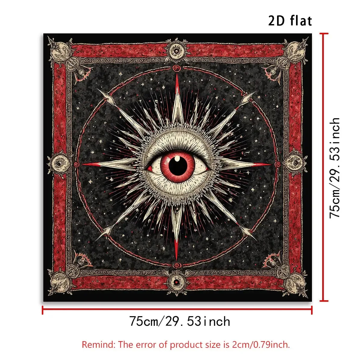 👁️All-seeing Eye Tarot Altar Cloth – Celestial Starry Sky Divination Table Cover for Sacred Tarot Spreads and Witchy Home Decor