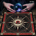 All-seeing Eye Tarot Card Tablecloth – Premium Polyester Altar Cloth with Cosmic Starry Sky and Esoteric Wings Design TLB (962)