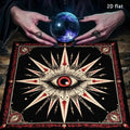All-seeing Eye Tarot Card Tablecloth – Premium Polyester Altar Cloth with Cosmic Starry Sky and Esoteric Wings Design TLB (964)
