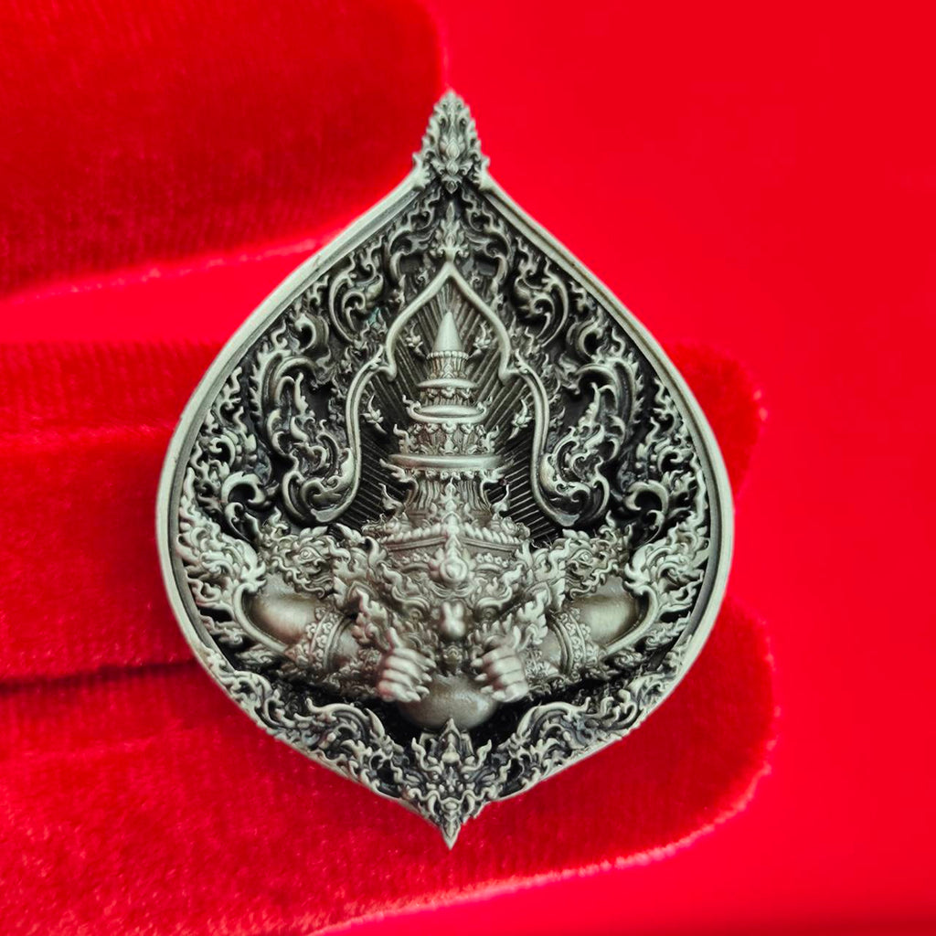 Rahu amulet for fortune with intricate design and detailed engravings for spiritual protection