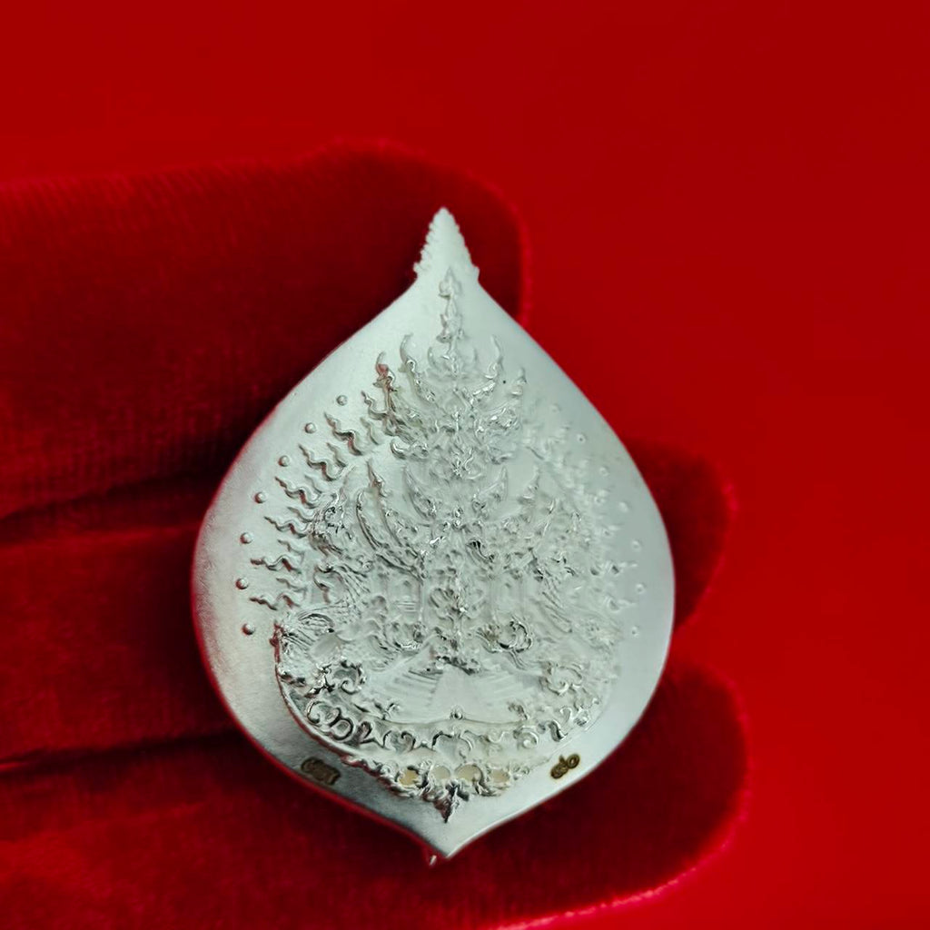 Silver Rahu amulet for fortune with intricate design for spiritual decoration and protection
