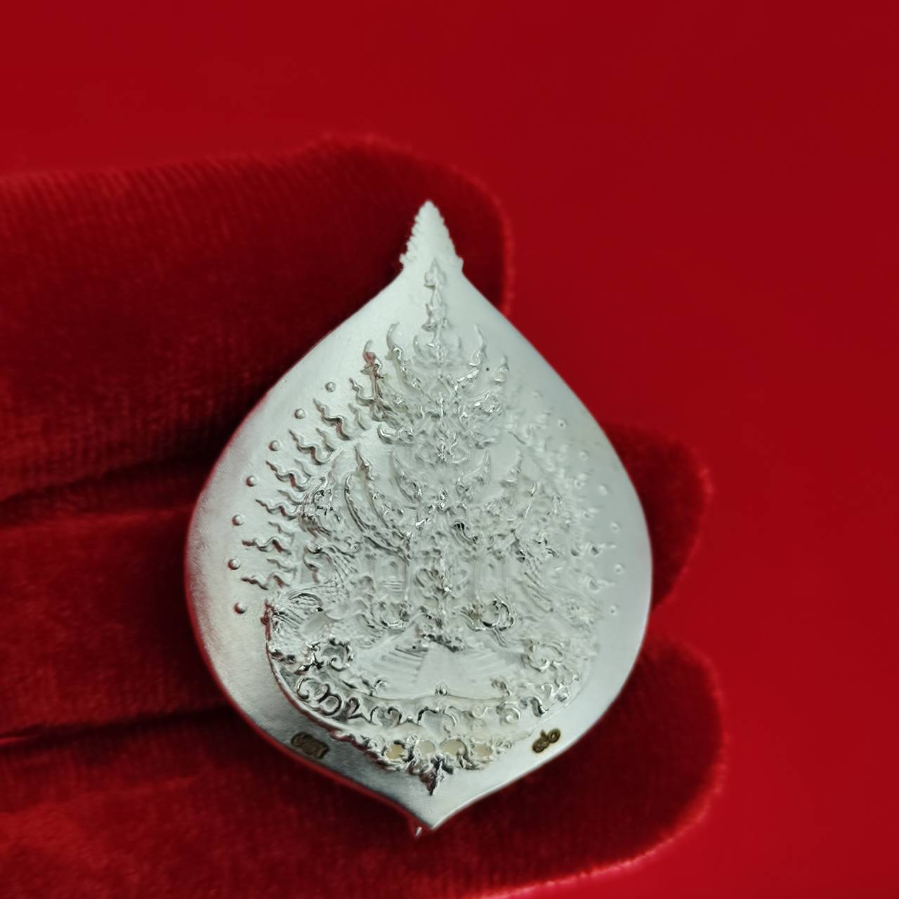 Silver Rahu amulet for fortune with intricate design for spiritual decoration and protection