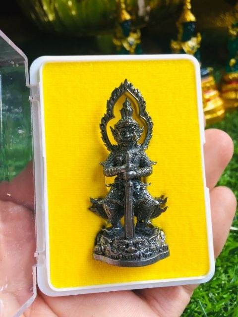 Thao Wessuwan amulet brass - Ran Kha Khong Chan Protective