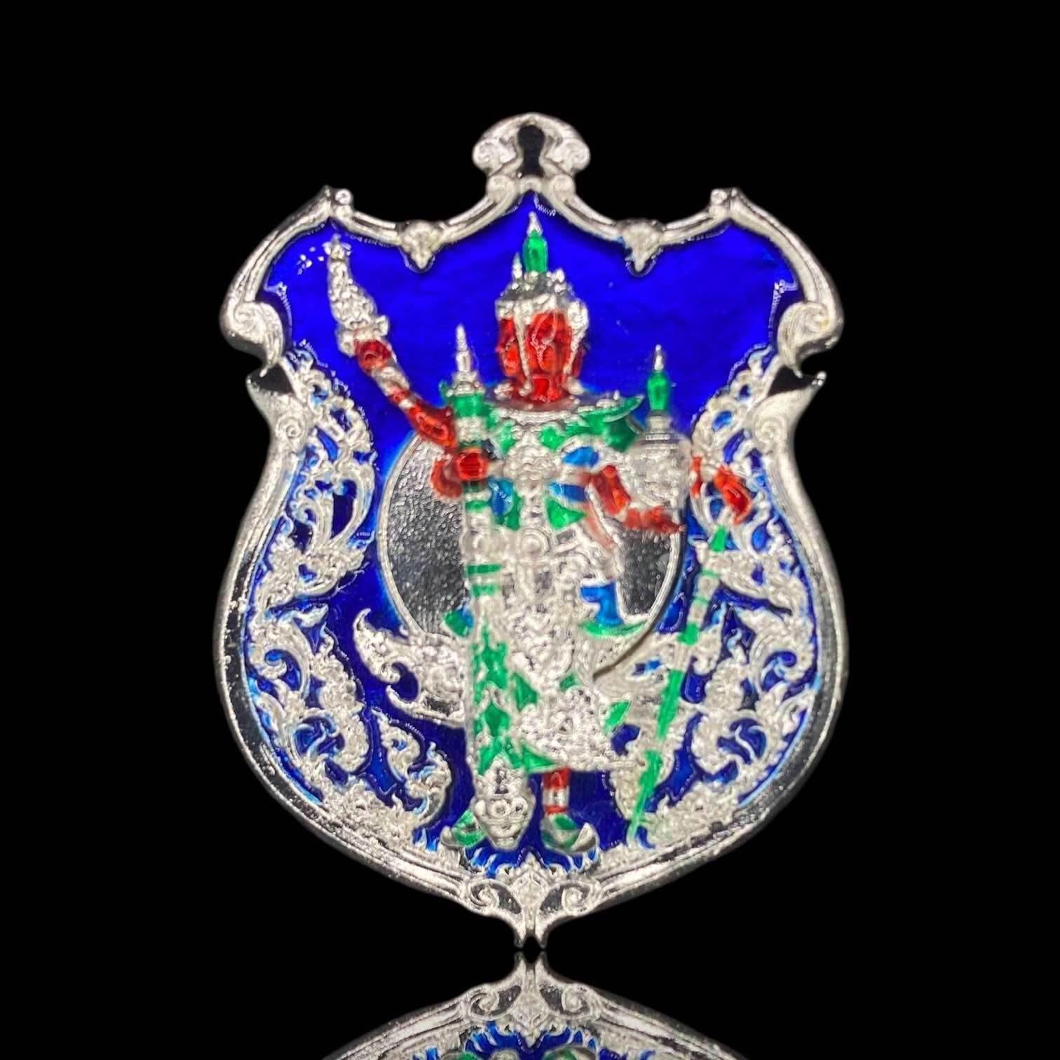 Thao Wessuwanno Amulet - Unique Silver Enamel Design by Sodaprom Default Title