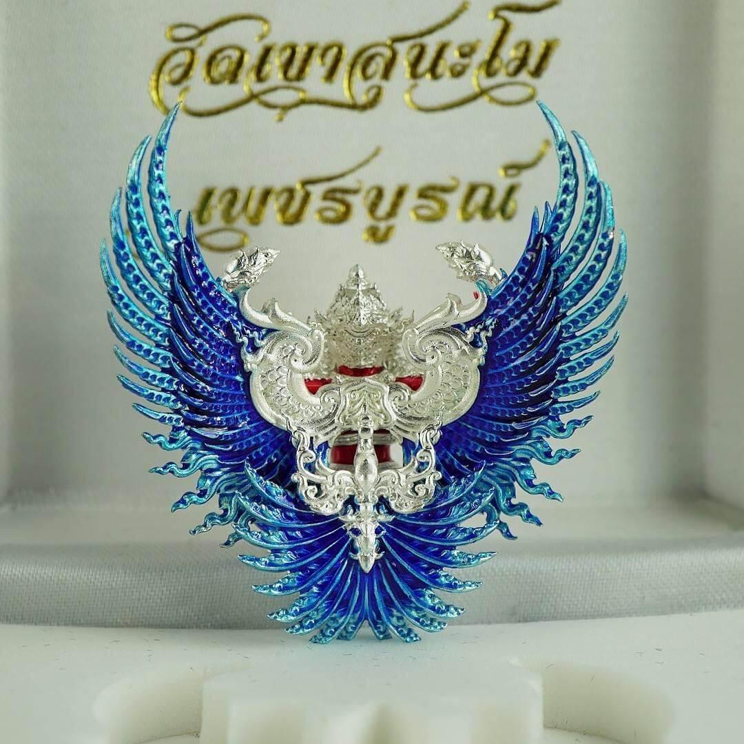 Phaya Krut Amulet Pendant - Enamel Protection and Prosperity Charm