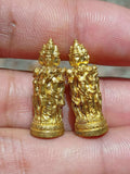 Jeed Naree Phan Lak Amulet - Gold Twin Ultimate Charm & Attraction Amulet by Phra Arjarn Prasuti Default Title