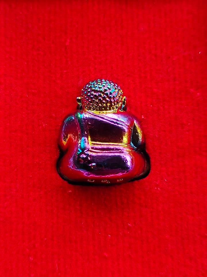 Sangkajai Buddha Amulet for Wealth - Chrome Finish | Thai Buddha Amulet for Wealth
