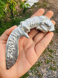 Thai Mitmor Dagger for Protection - Authentic Ancient Master’s Kru Knife Silver plated magical metal