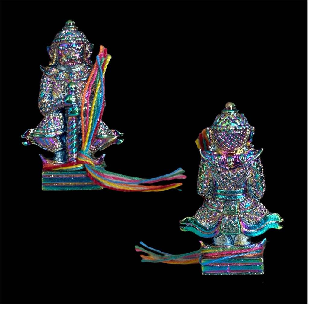 Thao Wessuwan Amulet Statue - Rainbow Guardian for Protection and Prosperity ปีกแมลง