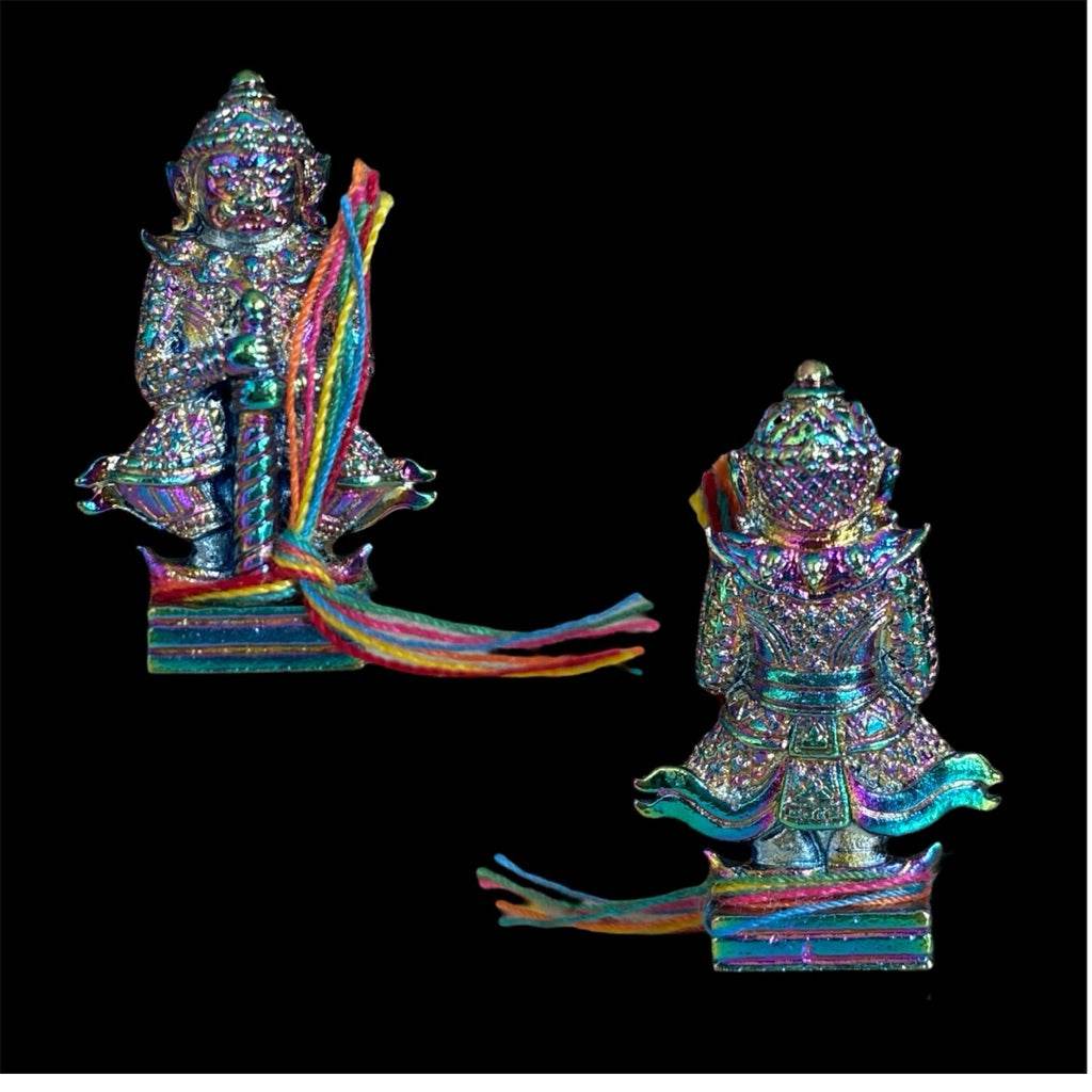 Thao Wessuwan Amulet Statue - Rainbow Guardian for Protection and Prosperity