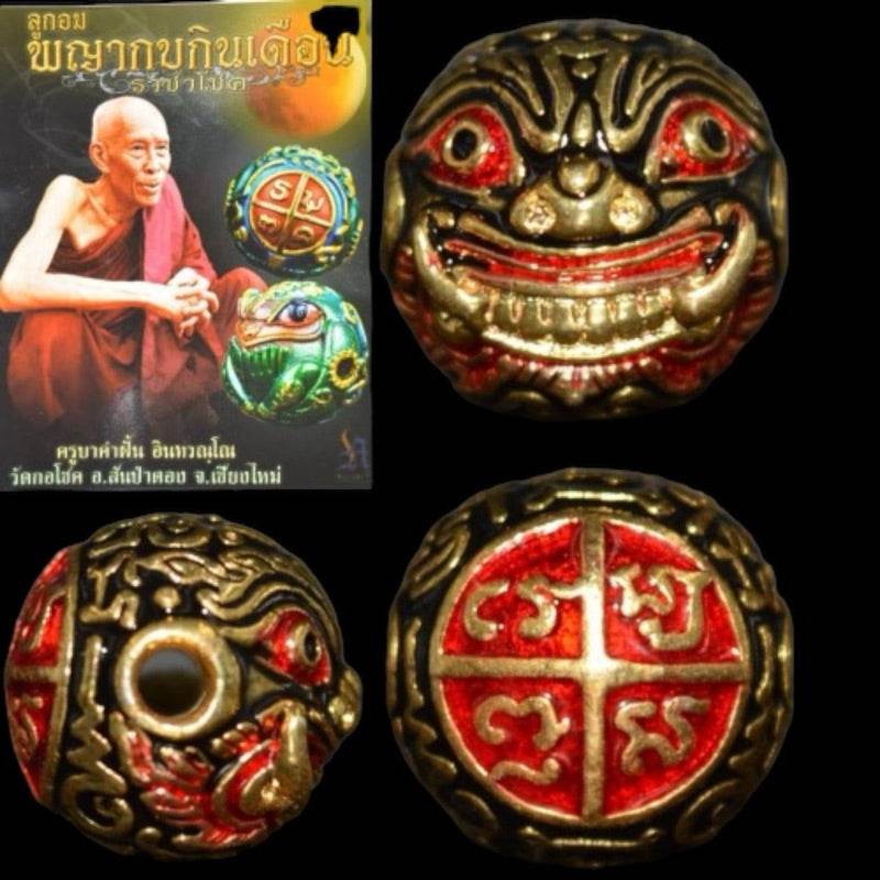 Thao Wessuwan Amulet for Wealth and Prosperity - Unlock Financial Abundance ชุบทองลงยาดำ
