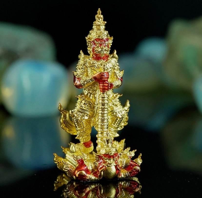 Thao Wessuwanno Gold Amulet for Good Fortune and Prosperity