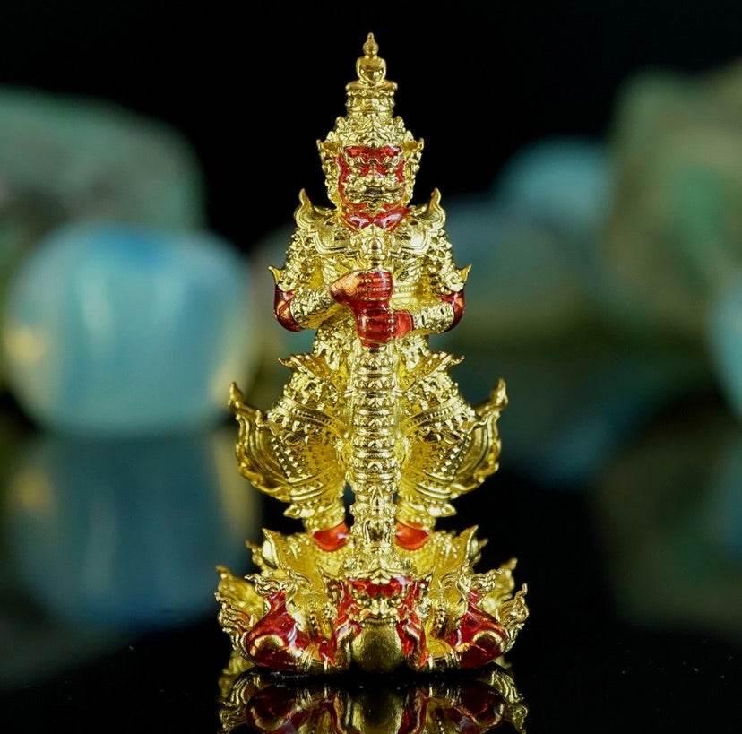 Thao Wessuwanno Gold Amulet for Good Fortune and Prosperity