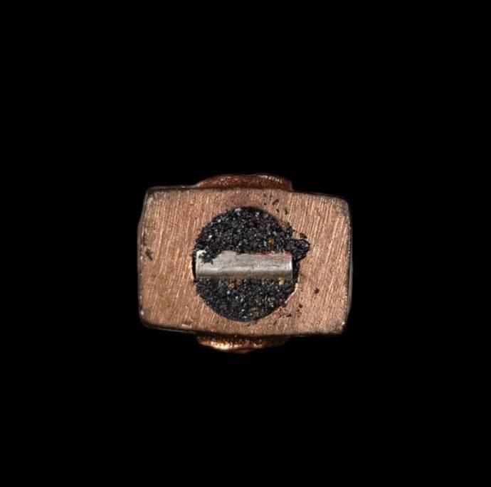 Two-Faced Phaya Wes Suwan Amulet with Silver Takrud from Wat Nai Tao
