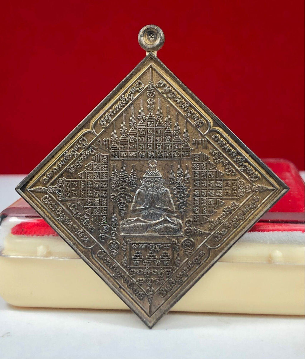 Yod Khun Phon Amulet First Edition Gold - Authentic Thai Protection Charm ชนวนโบราณ