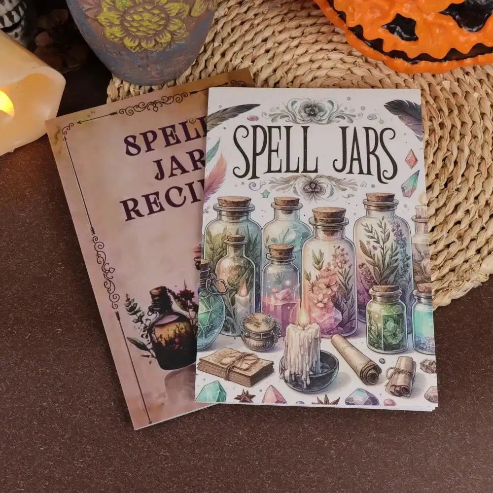 🌿 Ancient Herbal Magic Books – Two-Book Set with Delicate Illustrated Guides for Magical Herbs, Ideal for Birthdays, New Year & Party Decor StyleA 2PCS