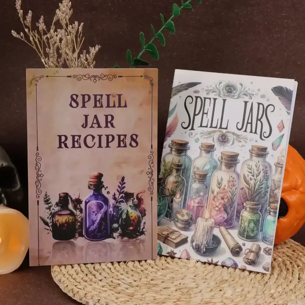 🌿 Ancient Herbal Magic Books – Two-Book Set with Delicate Illustrated Guides for Magical Herbs, Ideal for Birthdays, New Year & Party Decor